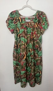 Vintage Hawaiian Flavor Green Floral Tropical Muumuu Dress Women’s Sz XL - Picture 1 of 8