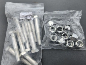 (Qty 10) Hex Head Cap Screw with Hex Lock Nut 5/8-18 X 4 - Picture 1 of 3