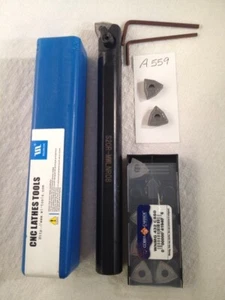 NEW S20R-MWLNR08 STEEL BORING BAR W/ 10 COBRA WNMG 432 CARBIDE INSERTS (A559) - Picture 1 of 8