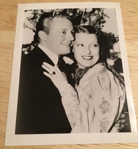 Vintage Jeanette MacDONALD & GENE RAYMOND 4" x 5" schwarz & weiß glänzend - Bild 1 von 2