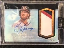 2018 Bryce Harper Topps Dynasty Autograph Patches Blue #AP-BH5 2/5