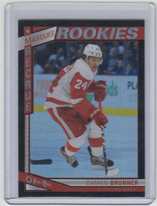 13/14 OPC Detroit Red Wings Damien Brunner Black Rainbow RC card #590 Ltd #/100