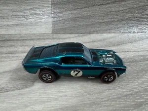 HOT WHEELS REDLINE AQUA CHROME MUSTANG BOSS HOSS #7 - Foto 1 di 6