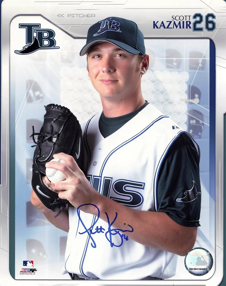 Automático firmado por Scott Kazmir Rays 8x10 *4462 Foto 1 de 1