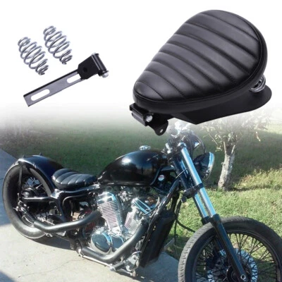 Bobber Motorcycle Leather Solo Seat for Honda Shadow Aero Spirit VLX600 VT600 - Image 1 of 4