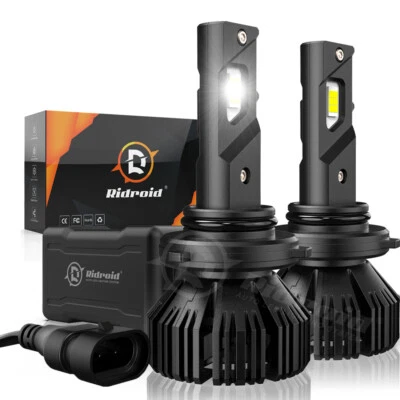 RIDROID 9006 LED Headlight Bulb Conversion Kit Low Beam White Super Bright 6500K - Image 1 of 4