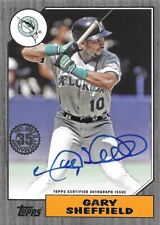 2022 TOPPS 1987 GARY SHEFFIELD GRAY AUTOGRAPHED CARD # 172/199