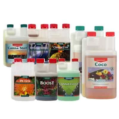 CANNA Nutrients BOOST, RHIZOTONIC, PK 13/14, CANNAZYM, FLUSH, START, CALMAG COCO - Image 1 of 4