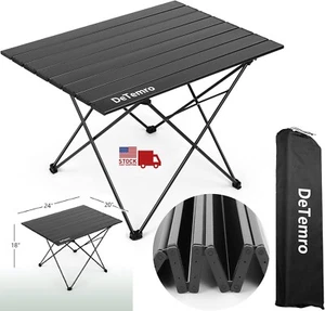 Portable Folding Table Camping Side Table Lightweight Outdoor Aluminum Table+Bag - Picture 1 of 6