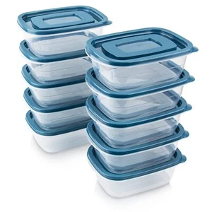 10pcs Rectangle Plastic Portion Box Sets With Lids.food Storage Boxcontainer Set - Picture 1 of 7