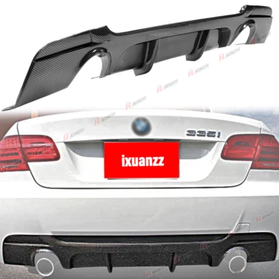 For 07-2013 BMW E92 E93 328i Coupe M Performance Rear Diffuser Lip Carbon Style - Image 1 of 4