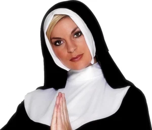 Erwachsene Nonne Set Damen Religiös Henne Party Lustiges Kostüm Zubehör - Picture 1 of 1