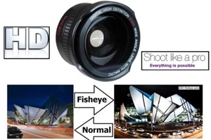 Super Wide HD Fisheye Lens For Sony DCR-DVD150E DCR-DVD450E - Picture 1 of 8
