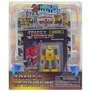 World’s Smallest Transformers Micro Figure & Miniature Comic Book - Bumblebee - Picture 1 of 1