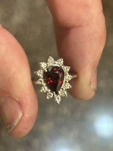 Beautiful 2.0 carat Red Spinel and Diamond Ring - Picture 1 of 13