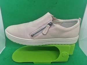 ECCO FARA Halbschuhe mit seitlichem Reißverschluss Freizeitleder flacher Absatz Damen Größe 8 grau  - Bild 1 von 21