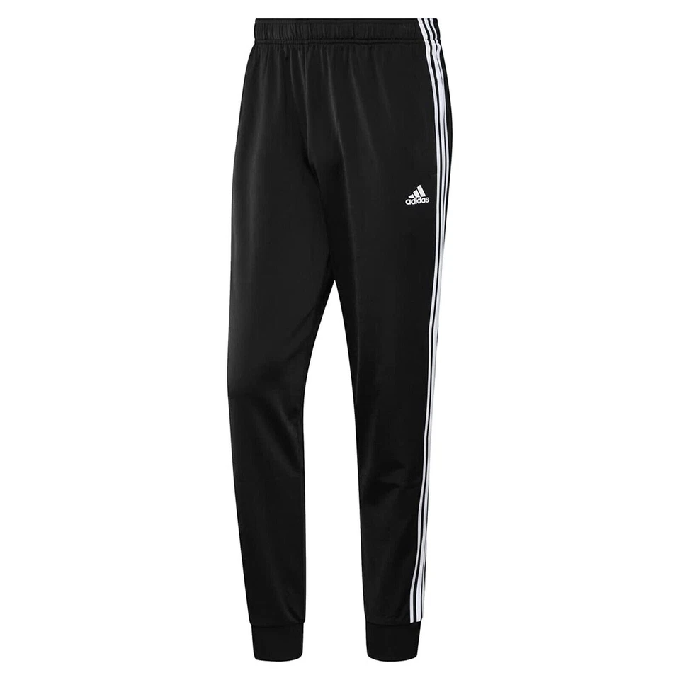 adidas Men Essentials Tapered 3-Stripes Track Pant - Black, Size XL (H46105)