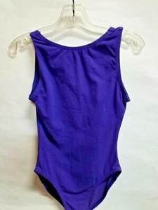 Body Wrappers 151 Girls Medium 8-10 (Fits 6x-7) Purple High Neck Tank Leotard - Picture 1 of 1