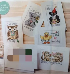 5 Animal Occasions Cross stitch PATTERN ONLY, Carefully removed from a magazine - Picture 1 of 1
