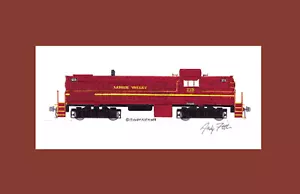 Lehigh Valley RS2 #213 Tuscan Red 11"x17" Matted Print Andy Fletcher signed - Picture 1 of 1