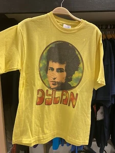 T-shirt gialla Bob Dylan RARA VINTAGE - Foto 1 di 10