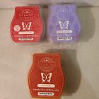Lot of 3 Scentsy Wax Bar Melts 3.2 FL Retired! Cozy Fireside, Christmas cottage.