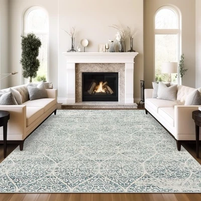 10x14 Area Rugs for Living Room Large Washable Rugs for Bedroom Floral Vintag... - Image 1 of 4