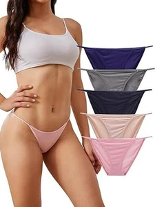 6 Pcs Multipack Ladies Underwear Set String Bikini Panties High Leg Thong - Picture 1 of 23