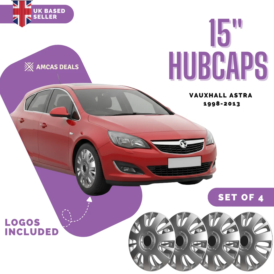 15" WHEEL TRIMS HUB CAPS COVERS TRIMS RIMS TO FIT VAUXHALL ASTRA K 2016  ** - Image 1 of 4
