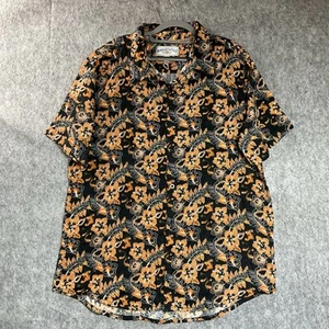 Margaritaville Shirt Mens Extra Large Black Floral Tropical Beach Surf Cruise - Picture 1 of 11