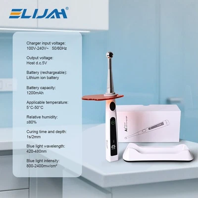 Lámpara de Curado Dental Inalámbrica Cabeza de Metal 1S Luz de Curado LED 360° 4 Modos Nueva Foto 1 de 4