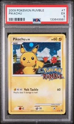 Pokemon Pikachu Rumble #7 PSA 5 2009 TCG SUPER RARE - Image 1 of 3