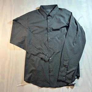 Perry Ellis Motion XXL Slim Fit Long Sleeve Button Down Shirt Herringbone - Picture 1 of 7