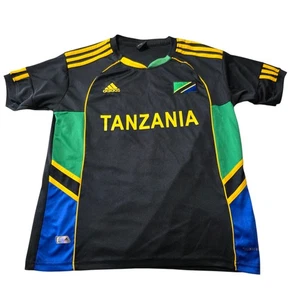 Adidas Tanzania National Team Soccer Jersey Black Climacool Medium - Picture 1 of 6