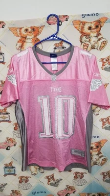 Camiseta para mujer Reebok NFL Titans Vince Young rosa y gris talla L nueva con etiquetas Foto 1 de 4