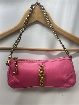 Juicy Couture Rosa Cuero Genuino Baguette/Mini Bolso Foto 1 de 4