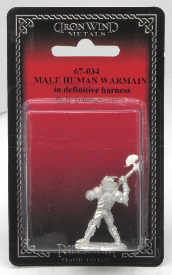 Ral Partha 67-034 Male Human Warmain in Definitive Harness (Arcana Unearthed) - Image 1 of 2
