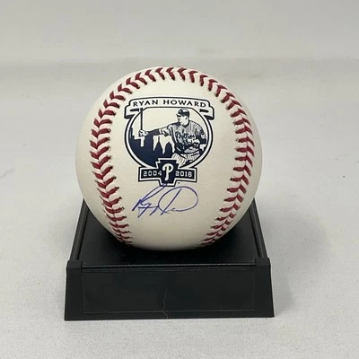 Ryan Howard Autographed Philadelphia Phillies Retirement ROML Baseball JSA COA - Image 1 of 2