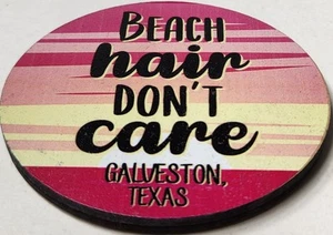 Calamita da collezione Galveston Texas "The Lone Star State" (3,25"L x 2,75"T) resistente - Foto 1 di 3