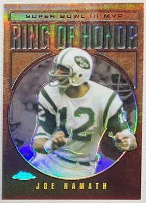 2002 Topps Chrome Joe Namath #JN3 Ring of Honor Refractor #62/100 Jets - Image 1 of 2