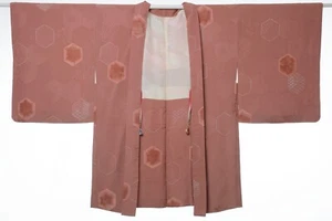 Antigua chaqueta bata vintage japonesa kimono seda HAORI teñida/D053/545 - Imagen 1 de 7