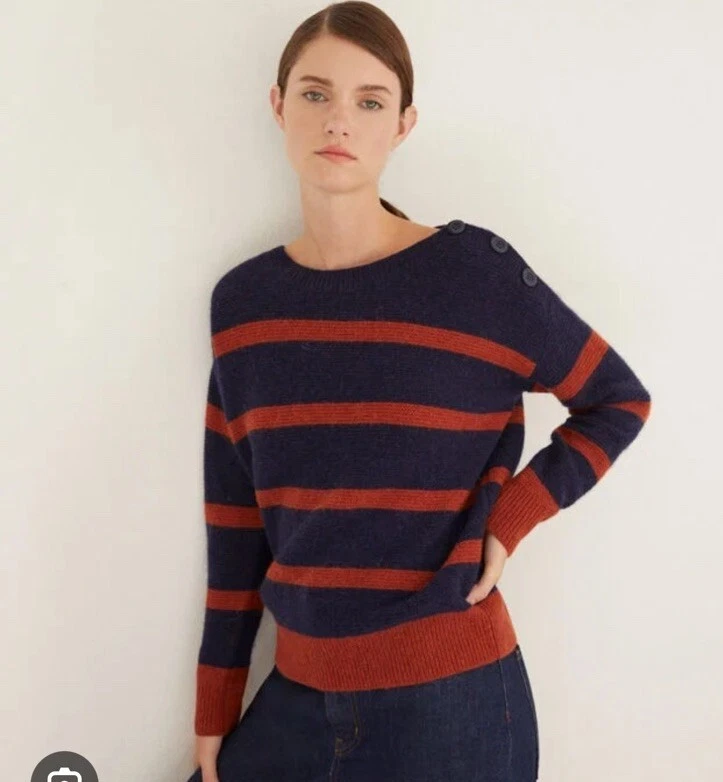 Comptoir des Cotonniers Wool Alpaca Gipsy Knit Jumper S cottagecore Hippie boho — 第 1/4 张图片