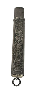 Victorian Sterling Silver Pencil Holder Antique Chatelaine Tool Pendant 3" - Picture 1 of 7