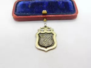Sterling Silver GWR Railway Music Festival Fob Medal Antique 1932 Birmingham - Picture 1 of 4