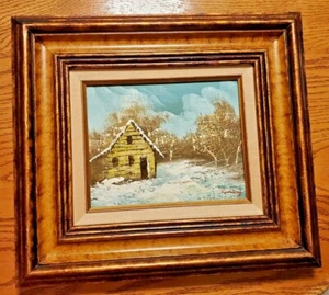 "PINTURA AL ÓLEO CREATIVA SOBRE LIENZO FIRMADA ARTISTA KENNEDY ENMARCADA 16""X18""" - Imagen 1 de 6