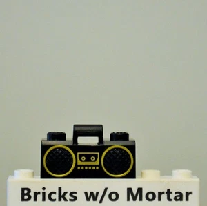 Neu Original LEGO schwarz Radio Ghettoblasterbox mit Griff City - Bild 1 von 2