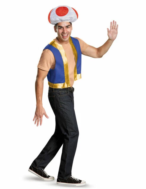 Disguise Toad Hat and Vest Halloween Costume Kit - One Size (85229AD)