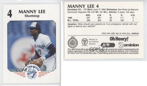 1989 Toronto Blue Jays Fire Safety Manuel Lee #4