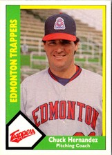 1990 CMC Edmonton Trappers Chuck Hernandez #8 Edmonton Trappers