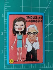 1971 AMERICANA MUNCHEN PARADE STICKER CARD GERMAN POP JACKIE  ARI ONASSIS 